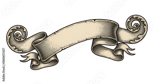 Ornate banner illustration isolated on transparent background isolated on transparent background