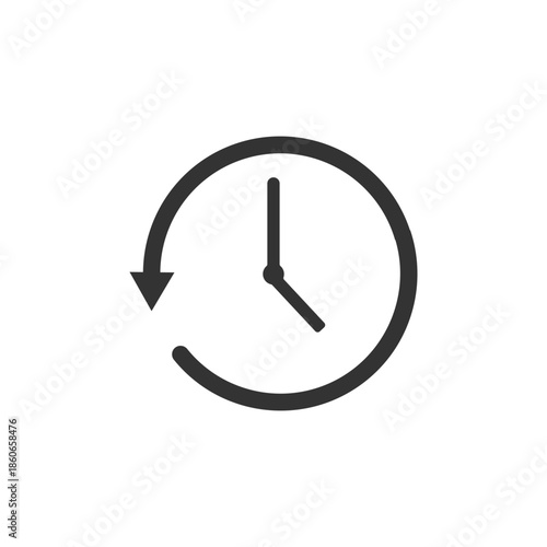 Time sign. Alarm, clock icon, vector illustration. Flat design.