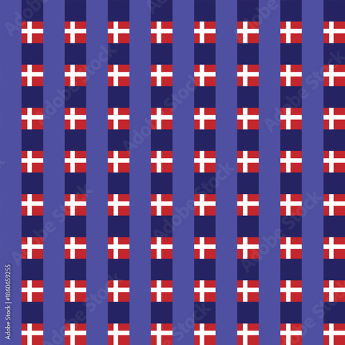 Seamless pattern with classic checkered design in blue color. Checkered tartan plaid. Geometric background design for fabric and prints