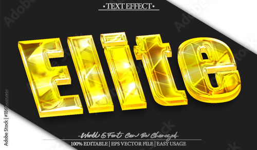 Elite Premium Luxury Exclusive Superior Top Text Effect Editable Alphabet