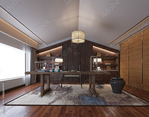 3d render working  office room