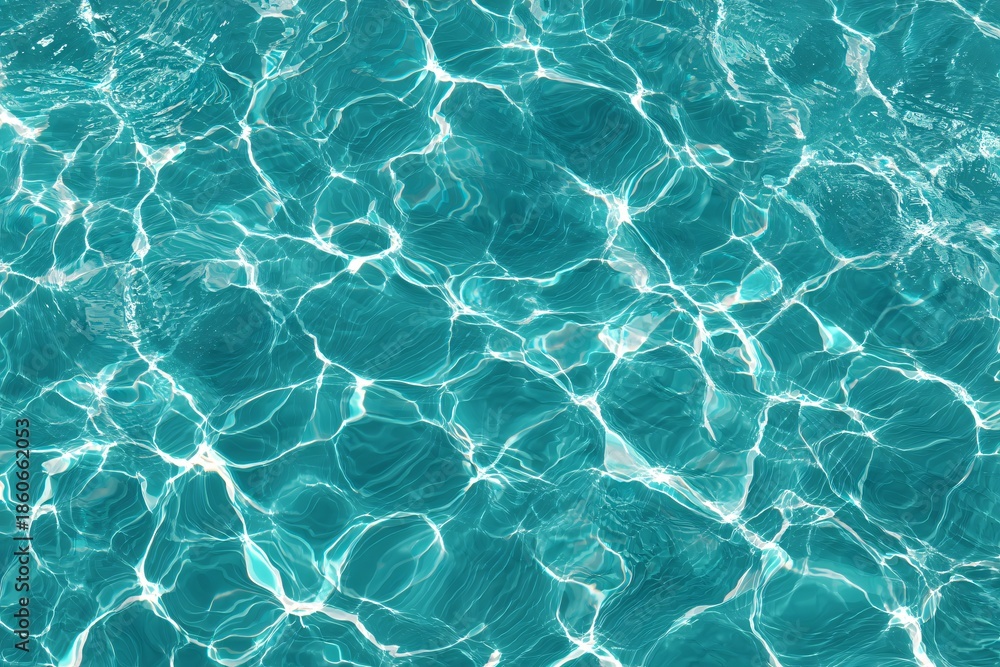 Obraz premium Clear blue water with light reflections creating a vibrant texture.