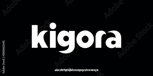 Vector illustration of bold and rounded style alphabet letters with modern, friendly and easy to read characters.