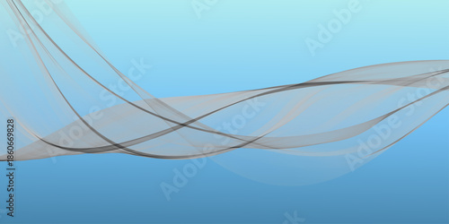 Abstract blue background with a wavy vector line design and light curve patterns creates a stylish business wallpaper and motion art illustration backdrop for web banner decoration