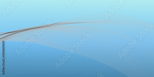 Vector illustration of golden ears of wheat swaying against a blue sky and ocean horizon with soft light and curved waves in a nature landscape design