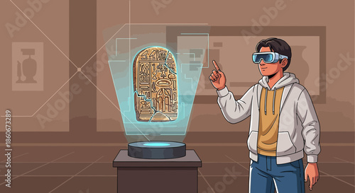 Immersive egyptian artifact exploration augmented reality tour for educational experience