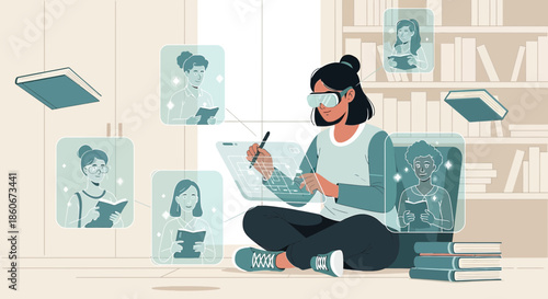 Immersive learning experience with virtual reality and digital book club enhancing educational