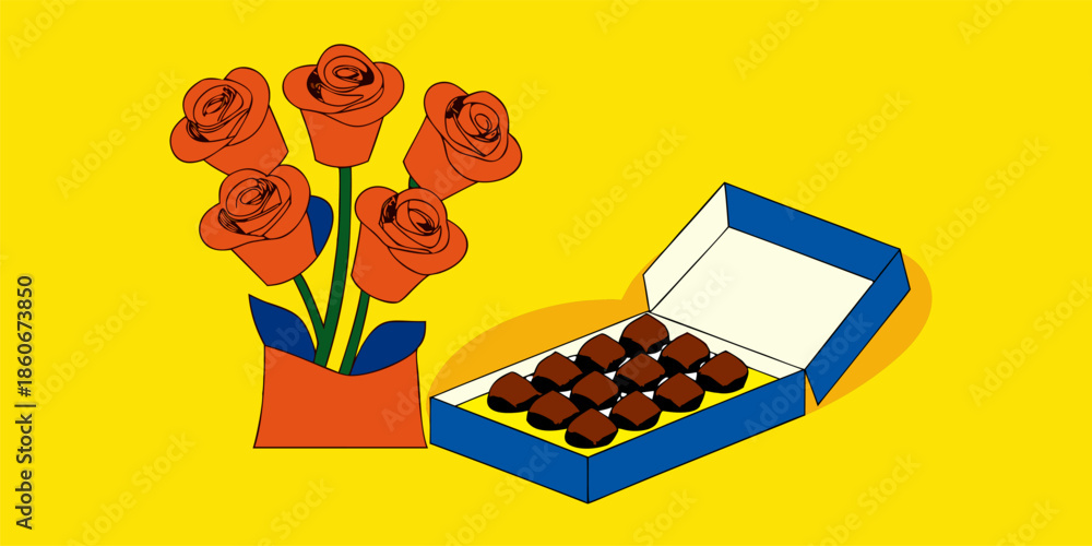 Obraz premium Romantic Valentine's Day Background