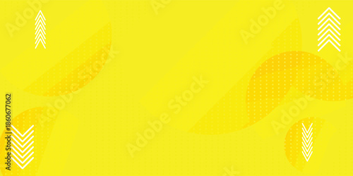 Composition of liquid yellow gradient shapes with geometric circle and dot style. for presentation design  website  print  banner  wallpaper  business card