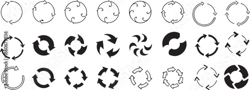 Collection of distorted circular shapes