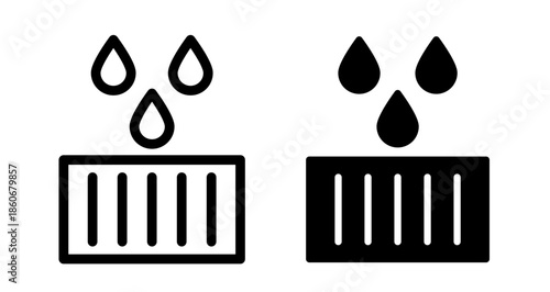 Drain Icon collection in filled and stroke style.