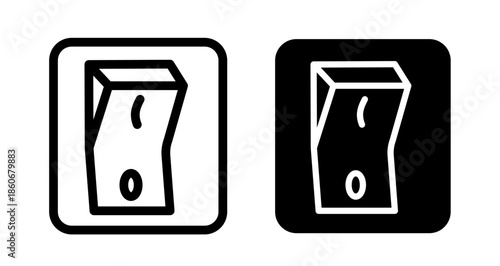 Electric switch Icon collection in filled and stroke style.