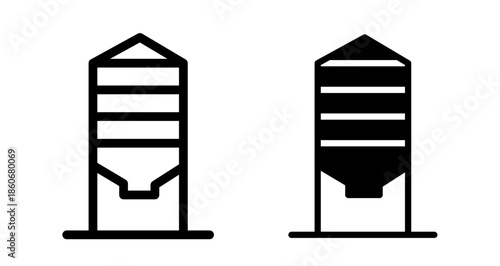 Granary Icon collection in filled and stroke style.