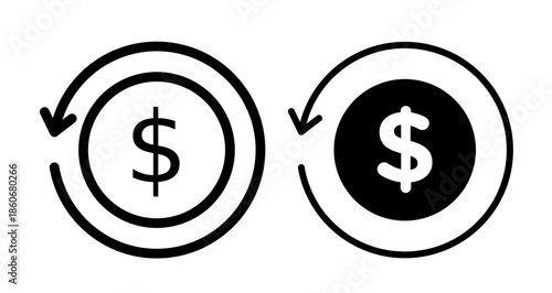 Liquidity Icon collection in filled and stroke style.