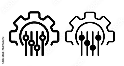 Mass customization Icon collection in filled and stroke style.