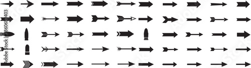 Collection of various arrow symbols and icons