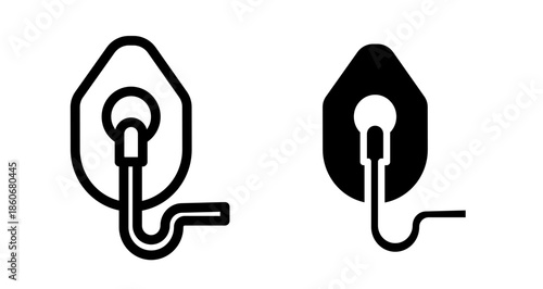 Oxygen mask Icon collection in filled and stroke style.
