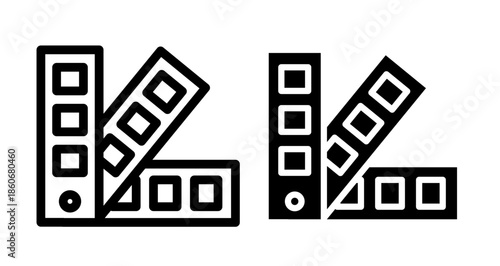 Pantone Icon collection in filled and stroke style.