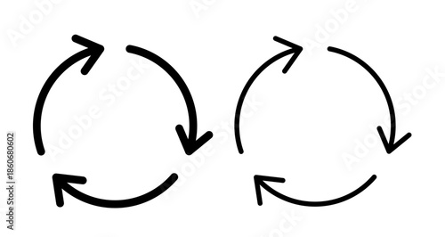 Reload Icon collection in filled and stroke style.