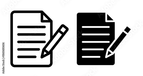 Registration Icon collection in filled and stroke style.