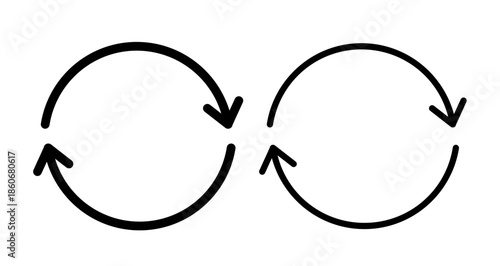 Reload Icon collection in filled and stroke style.