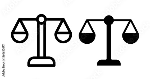 Scale Icon collection in filled and stroke style.