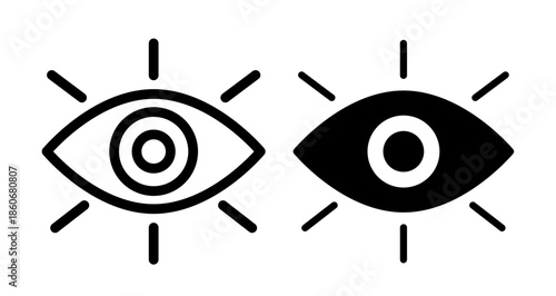 Shared vision Icon collection in filled and stroke style.