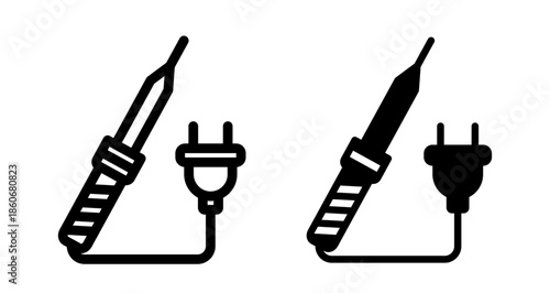 Soldering Icon collection in filled and stroke style.