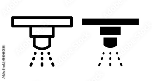 Sprinkler Icon collection in filled and stroke style.