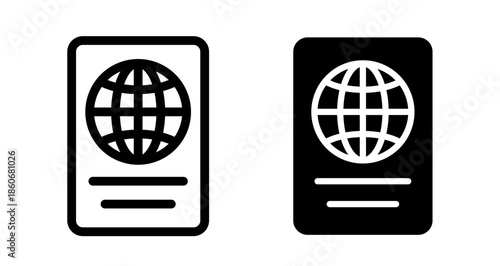 Visa Icon collection in filled and stroke style.