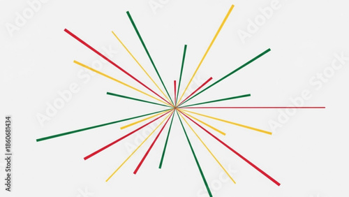 Colorful Radiating Lines Bursting from Center Abstract Design