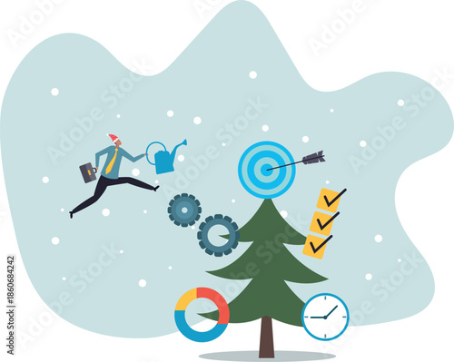 Business development plan, management or strategy to achieve target,about a man and his life.