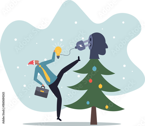 Creativity and idea thinking, brainstorm for solution, imagination or innovation to create new idea .about a man and his life.