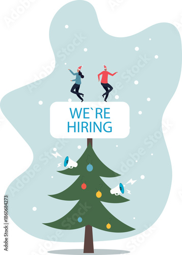 HR recruiting announcement we are hiring advertisement, human resources or employer looking for candidate for job vacancy.about a man and his life.