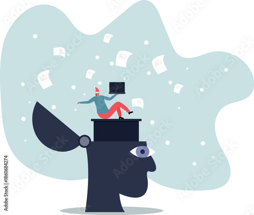 Work anxiety, stress or burnout, exhausted job or overload tired, job fatigue from overworked,about a man and his life.