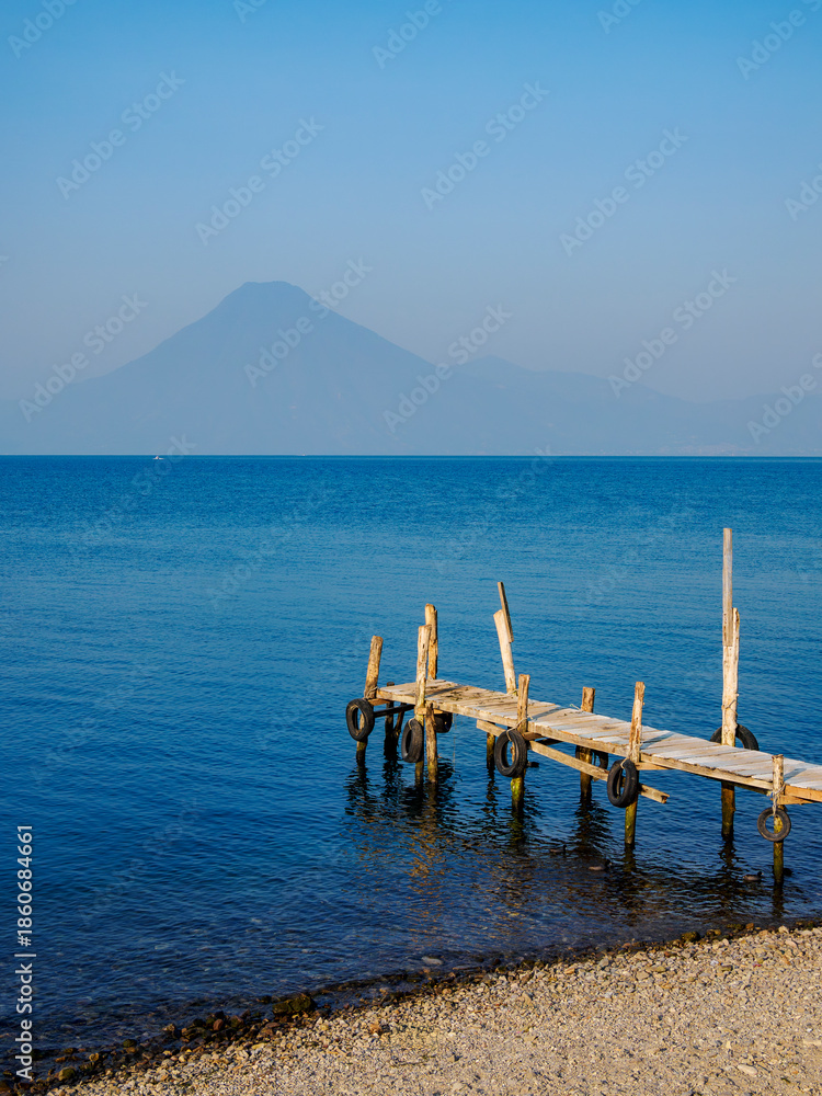 Fototapeta premium Lake Atitlan, Panajachel, Solola Department, Guatemala