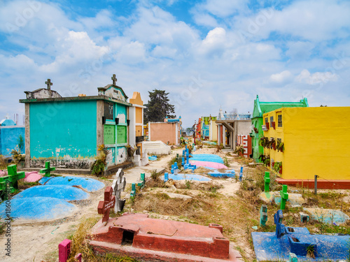 Colourful Cemetery, Chichicastenango, El Quiche Department, Guatemala