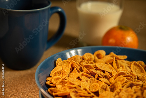 Comida. Close-Up de Desayuno de cereal