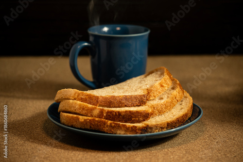 Comida. Desayuno. Pan y Cafe.