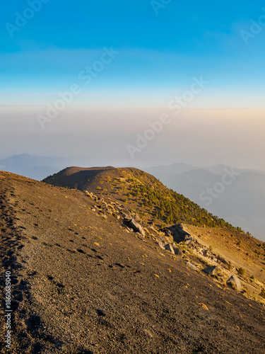 Acatenango at sunrise, borders of Chimaltenango, Escuintla and Sacatepequez departments, Guatemala