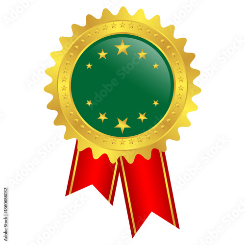 Gold Seal of Excellence & Achievement Award Badge | A versatile, high-quality vector graphic representing superior quality, achievement, excellence, and guaranteed trust, perfect for branding