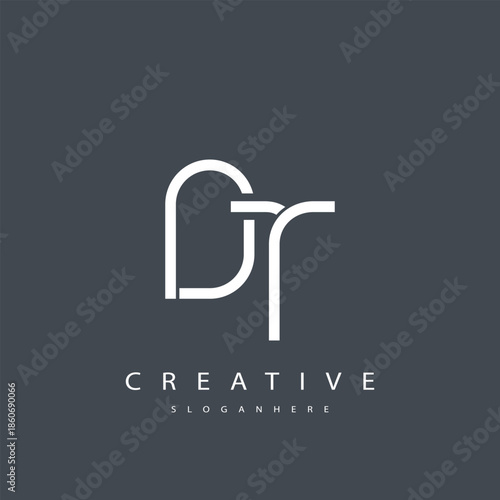 DT Abstract  Monogram Logo Design. This logo is designed with a combination of two line letters D and T 