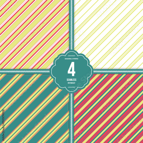 Striped Background Pattern in White Sizzling Red Diagonal Lines Vector