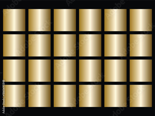 Golden metallic grid pattern with square reflective texture design
