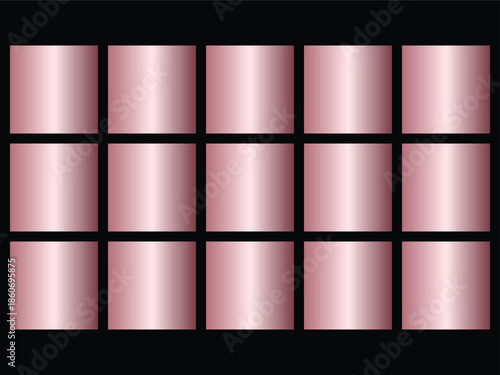 Abstract metallic grid pattern with glossy pink squares