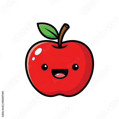 Wallpaper Mural Cute Apple Cartoon. (16) Torontodigital.ca