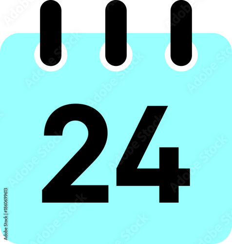calendar icon with twenty four number