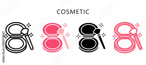 Cosmetic Multi Style Icon. Mini Illustration Relate To Personal Care. Use For Modern Concept, Ui, Ux Web And App Development.