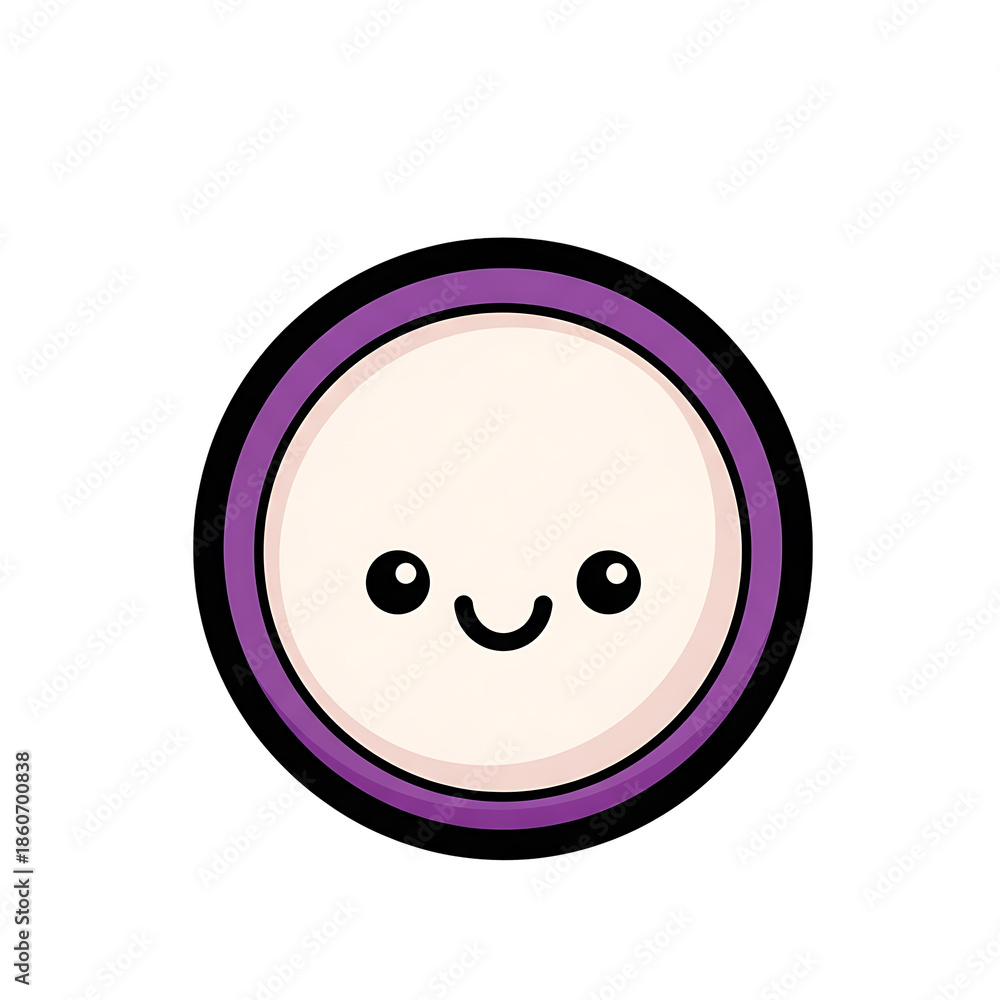 Fototapeta premium Smiling Circle Icon.