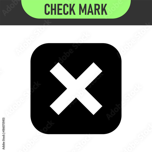 check mark icon button set. check box icon with right and wrong buttons and yes or no checkmark icons in green tick box and red cross. vector illustration	